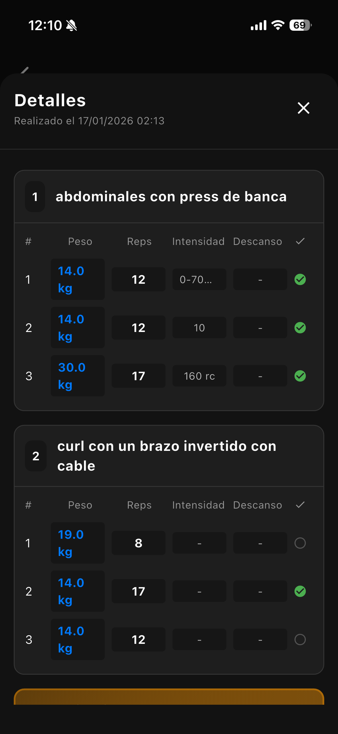 Seguimiento detallado de series